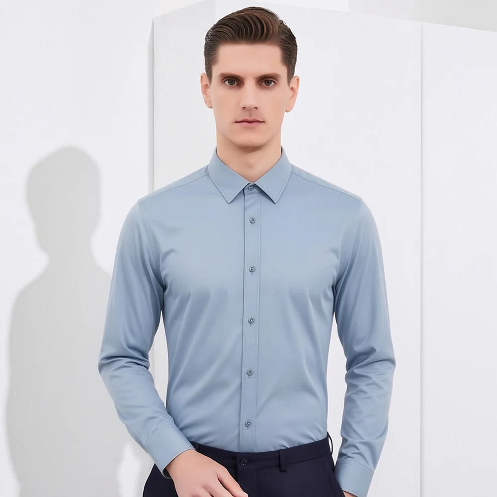Breathable Bamboo Fiber Shirt Non Iron - Ütü İstemeyen Erkek İş Gömleği 4