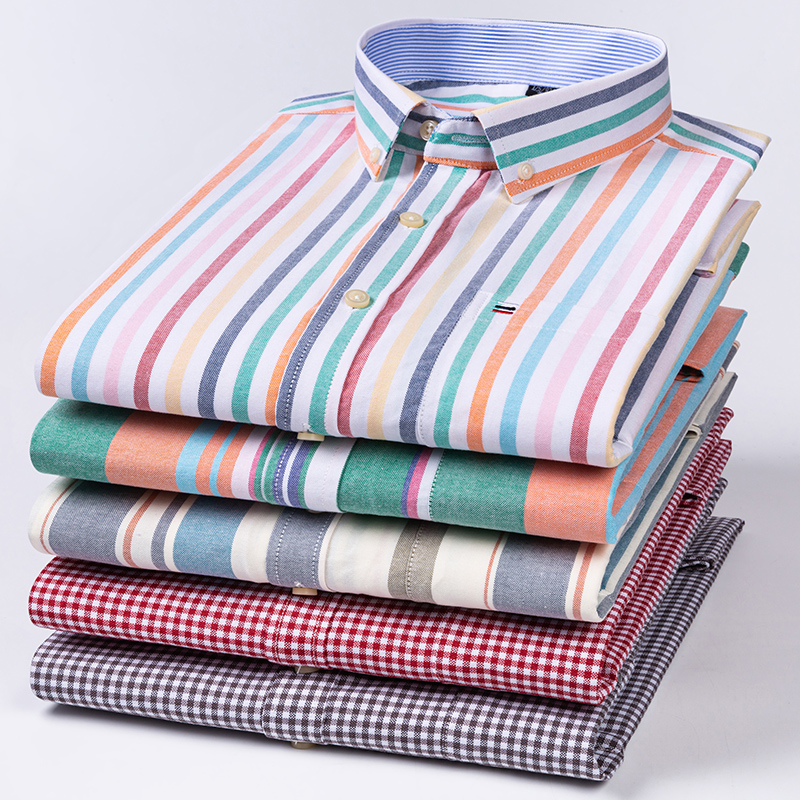 Oxford Cotton Casual Shirt Business - Saf Pamuk Yüksek Kaliteli Iş Rahat