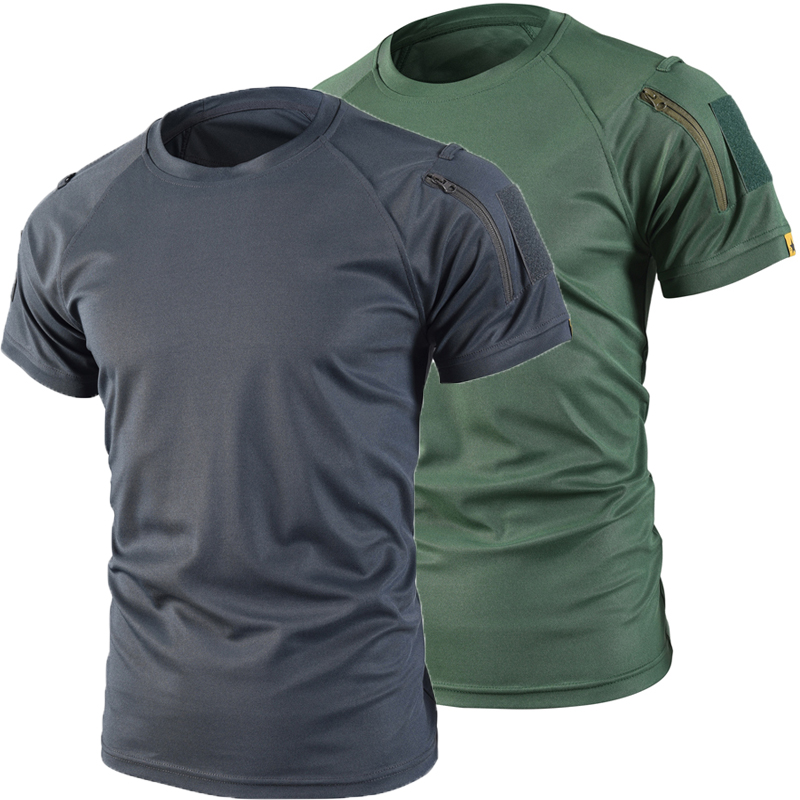 Tactical Military Shirt Cargo - Erkek Askeri Yaz Spor Tees Hızlı