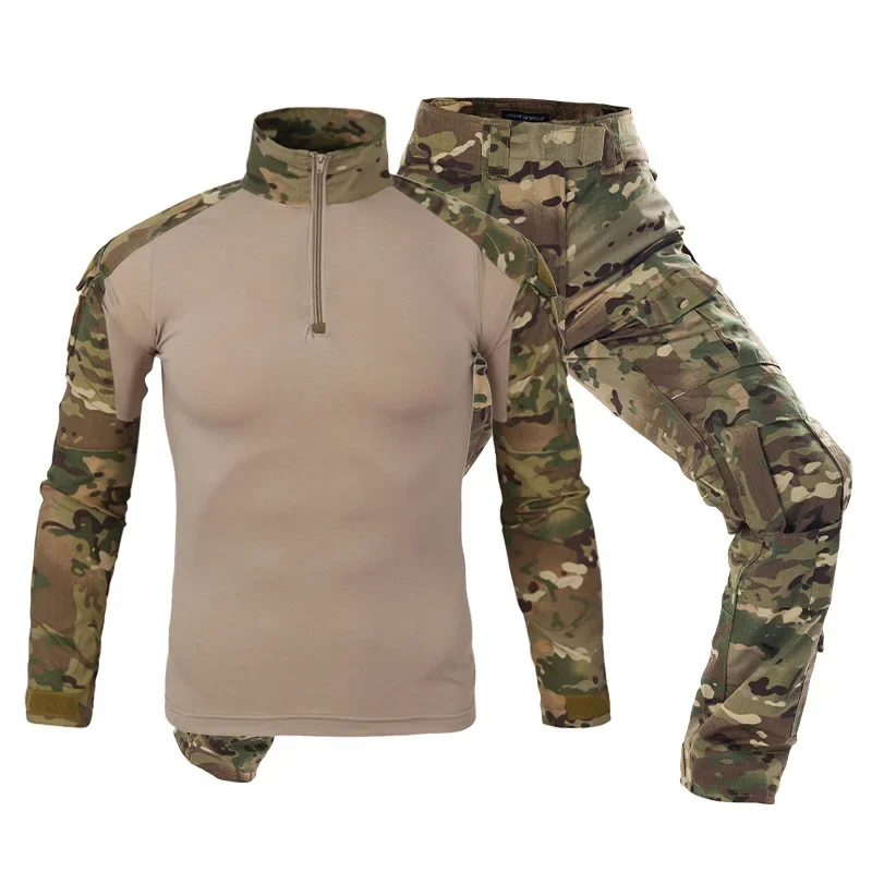 Tactical Military Shirt Cargo - Erkek Taktik Savaş Üniforması Seti Siyah