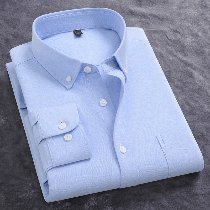 Oxford Cotton Casual Shirt Business - Bahar Yeni Erkek Oxford Gömlek Uzun