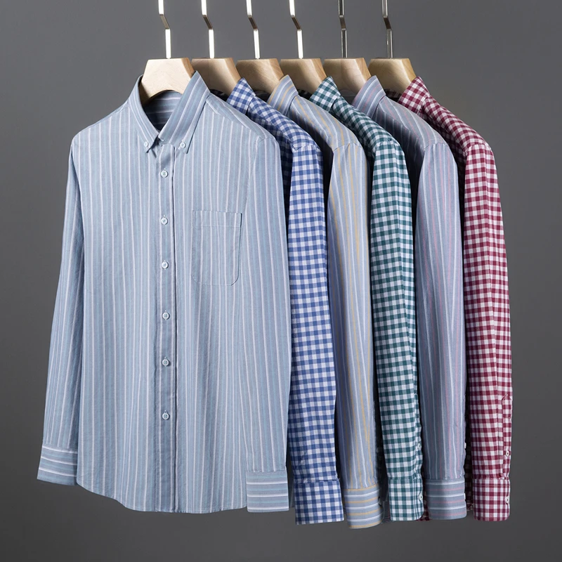 Oxford Cotton Casual Shirt Business - 2026 İlkbahar ve Sonbahar %100 Pamuk