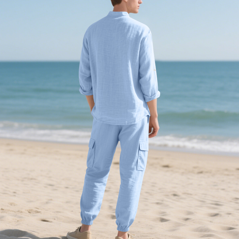Erkek Keten Nefes Alabilen İki - Mens Linen Shirt Long Sleeve incelemesi ve fiyatı