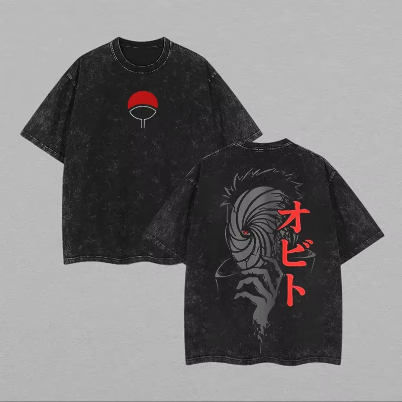 Naruto Obito Uchiha Erkek Tişö - Acid Wash Vintage Graphic T Shirt incelemesi ve fiyatı