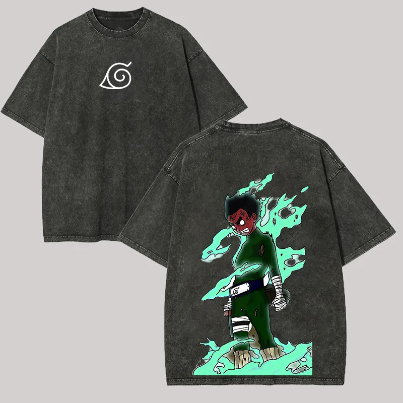 Rock Lee Eight Gates T Shirt N - Acid Wash Vintage Graphic T Shirt incelemesi ve fiyatı