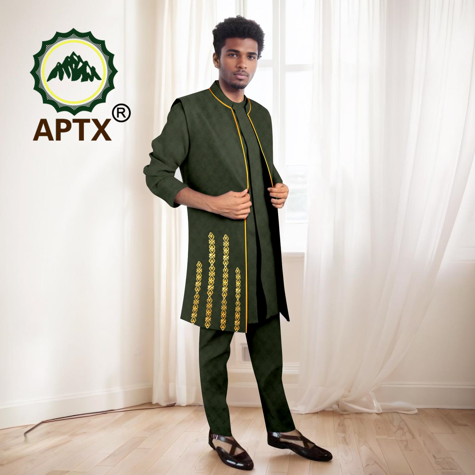 Afrika Erkek Takım Elbise Yüks - Mandarin Collar Formal Shirt Slim Fit incelemesi ve fiyatı