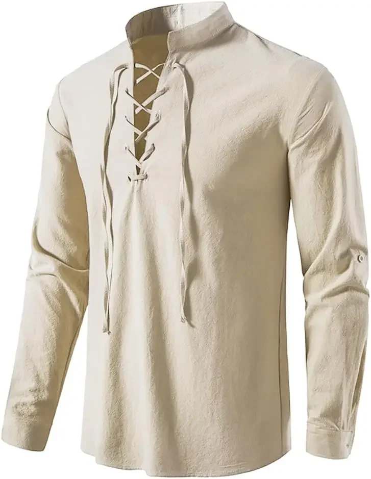 2 parçalı Set erkek Ortaçağ Ko - Medieval Gothic Lace Up Pirate Shirt incelemesi ve fiyatı