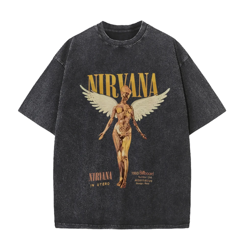 Retro Asit Yıkama Büyük Beden  - Acid Wash Vintage Graphic T Shirt incelemesi ve fiyatı