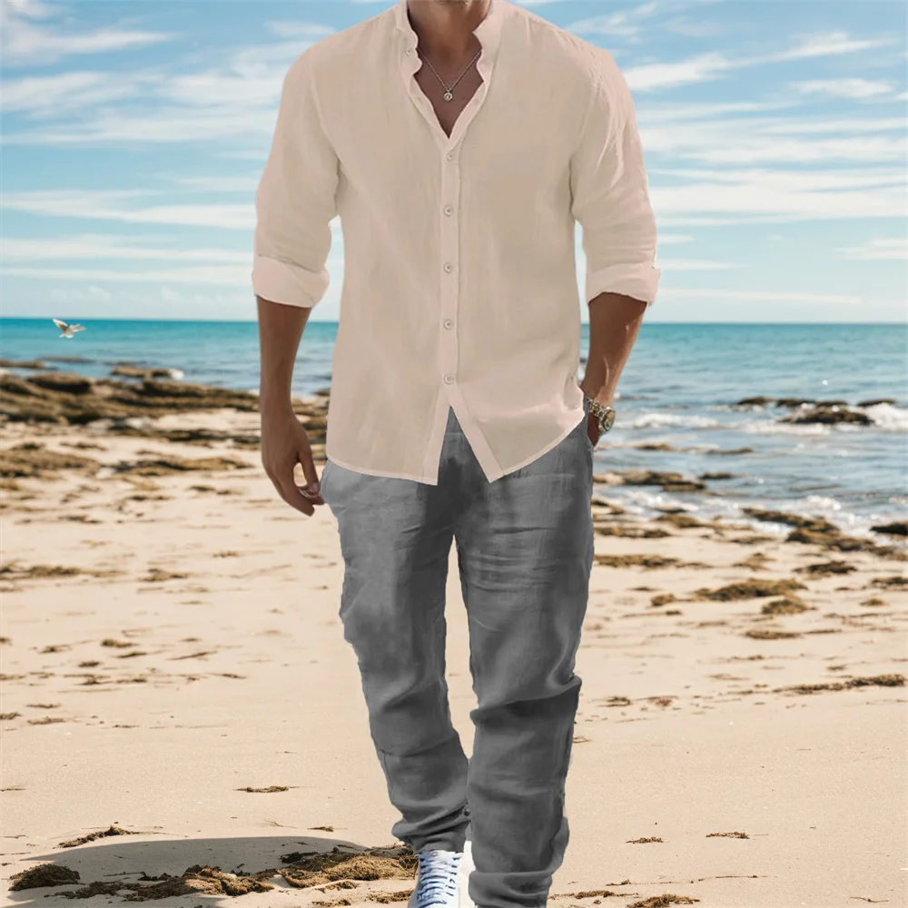 Erkek Pamuk Keten Uzun Kollu G - Mens Linen Shirt Long Sleeve incelemesi ve fiyatı