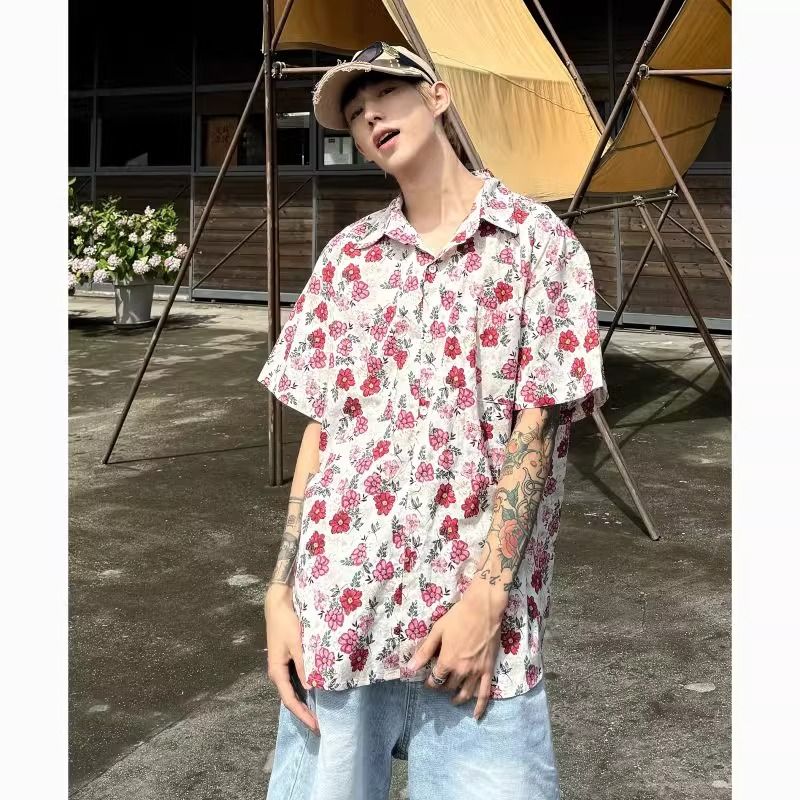 Erkekler Trendy Vintage Çiçekl - Vintage Hawaiian Floral Shirt incelemesi ve fiyatı