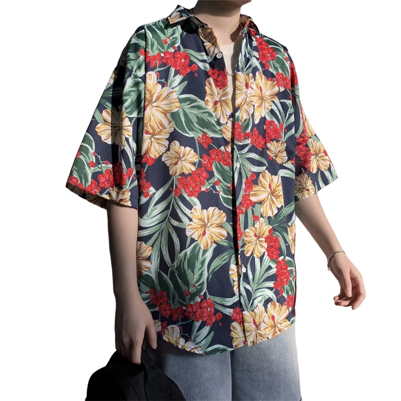Rahat Hawaiian Retro çiçek bas - Vintage Hawaiian Floral Shirt incelemesi ve fiyatı