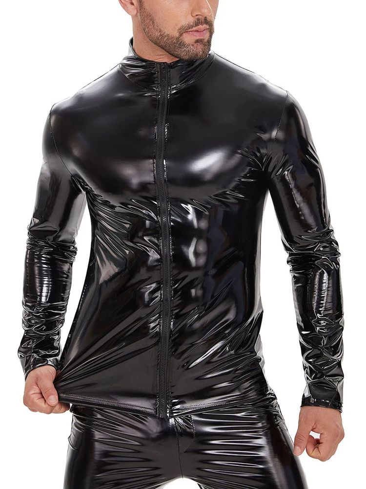 S-7XL Islak Görünümlü PVC Uzun - Jackets incelemesi ve fiyatı