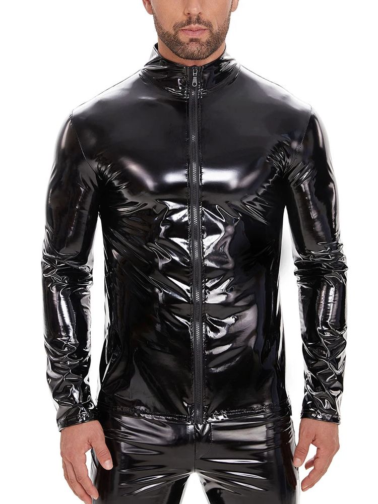 S-7XL Islak Görünümlü PVC Uzun - Jackets incelemesi ve fiyatı