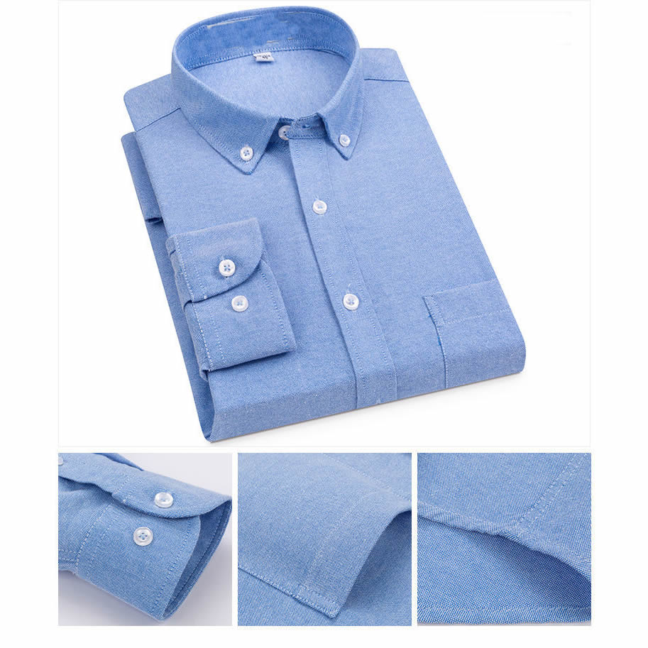 Erkek Oxford gömlek uzun kollu - Oxford Cotton Casual Shirt Business incelemesi ve fiyatı