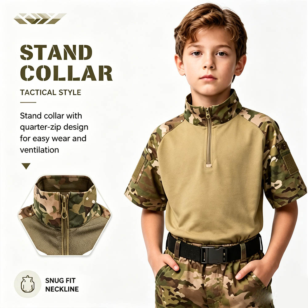 Çocuklar Kamuflaj Taktik Kurba - Tactical Military Shirt Cargo incelemesi ve fiyatı