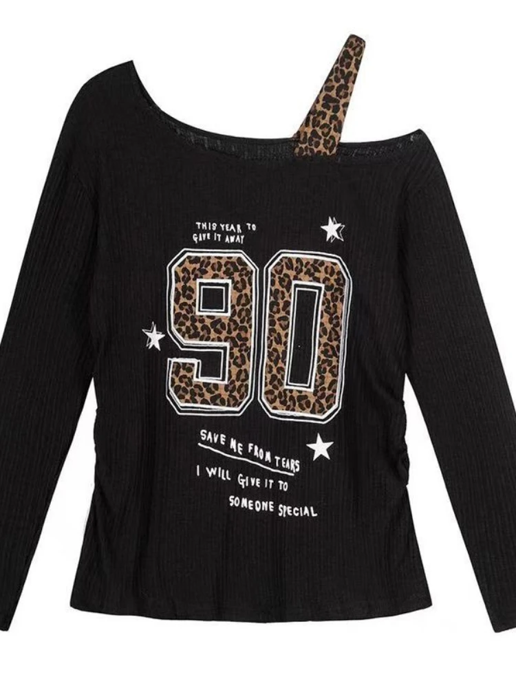 Y2K Patchwork Leopar Desenli T - T-Shirts incelemesi ve fiyatı