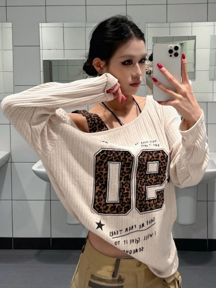 Y2K Patchwork Leopar Desenli T - T-Shirts incelemesi ve fiyatı