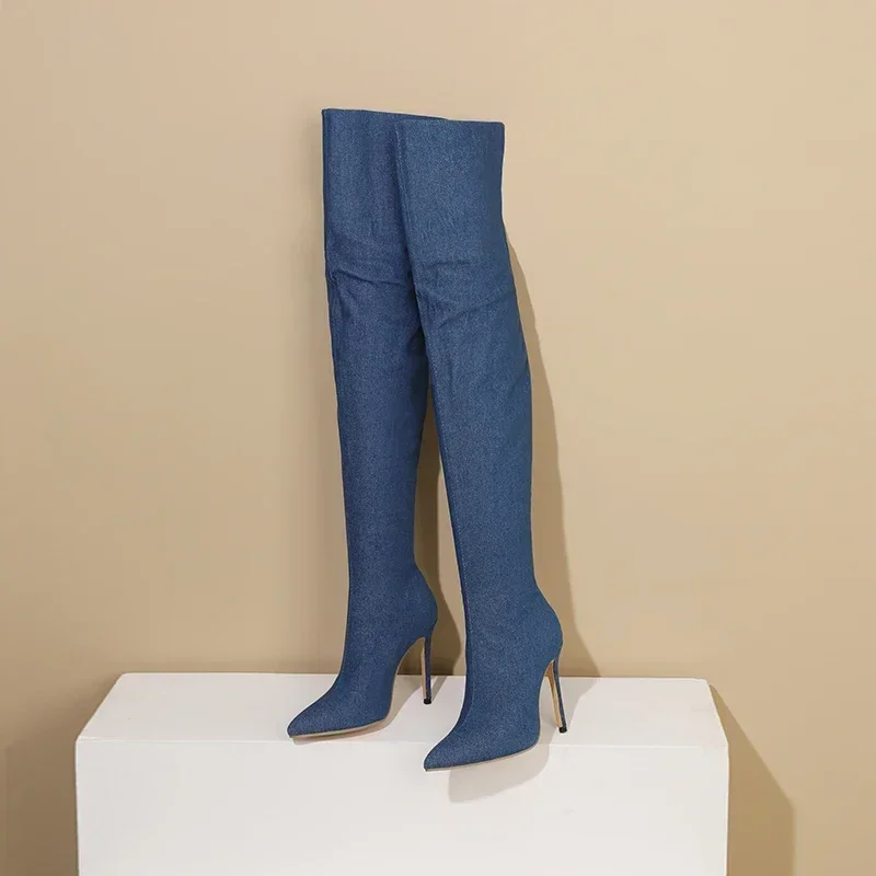 Seksi Kadın Uyluk Yüksek Çizme - Jeans incelemesi ve fiyatı
