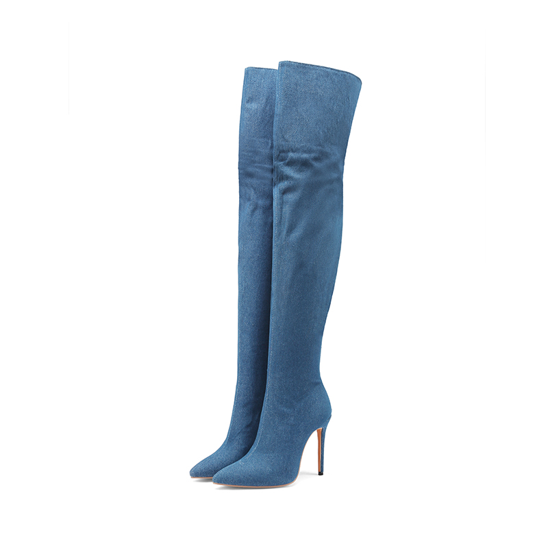 Seksi Kadın Uyluk Yüksek Çizme - Jeans incelemesi ve fiyatı