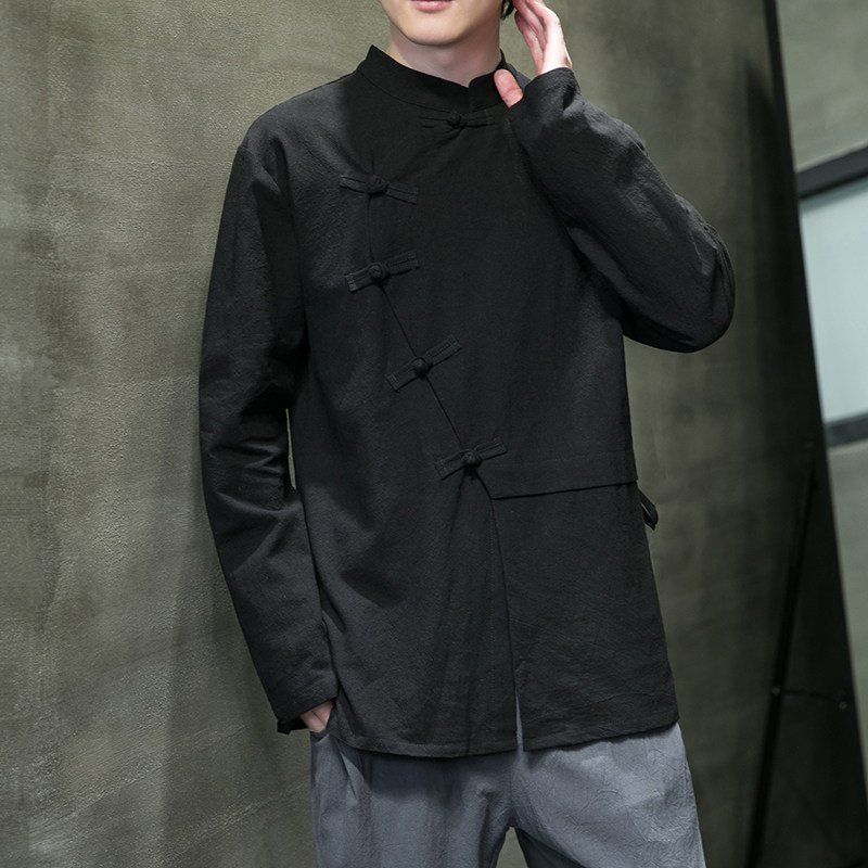M-XXXXXL Erkek Pamuklu Keten U - Mens Linen Shirt Long Sleeve incelemesi ve fiyatı