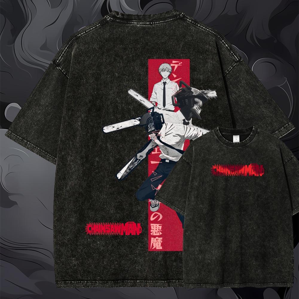 Büyük boy Testere Adam Grafik  - Acid Wash Vintage Graphic T Shirt incelemesi ve fiyatı